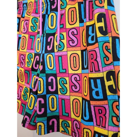 Cross Colours Vintage Block Letter Shorts Y2K Size Medium Drawstring - Picture 2 of 5